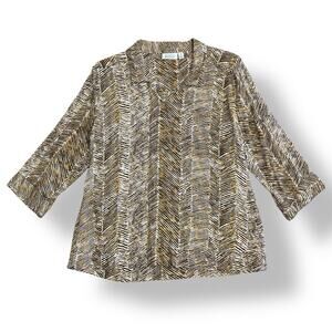 Masai Badutta Top V-Neck 3/4 Sleeve Size Small‎ in color Tapenade